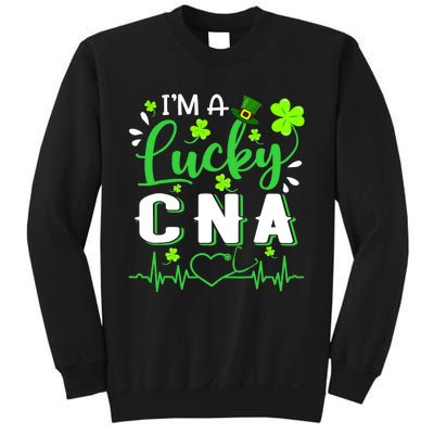 I'm A Lucky CNA Nurse Shamrock Top Hat St Patrick's Day Sweatshirt