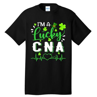 I'm A Lucky CNA Nurse Shamrock Top Hat St Patrick's Day Tall T-Shirt