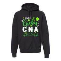 I'm A Lucky CNA Nurse Shamrock Top Hat St Patrick's Day Premium Hoodie