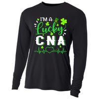 I'm A Lucky CNA Nurse Shamrock Top Hat St Patrick's Day Cooling Performance Long Sleeve Crew