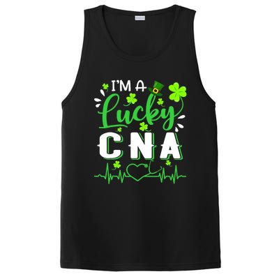 I'm A Lucky CNA Nurse Shamrock Top Hat St Patrick's Day PosiCharge Competitor Tank