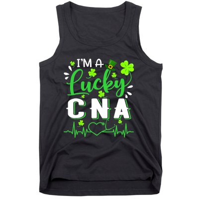 I'm A Lucky CNA Nurse Shamrock Top Hat St Patrick's Day Tank Top