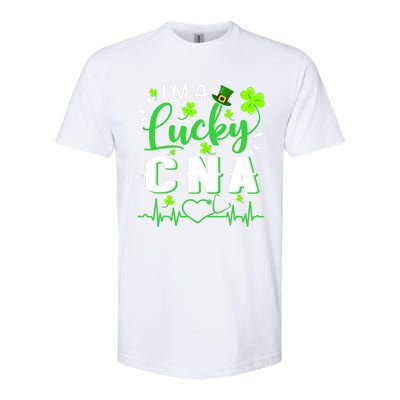 I'm A Lucky CNA Nurse Shamrock Top Hat St Patrick's Day Softstyle CVC T-Shirt