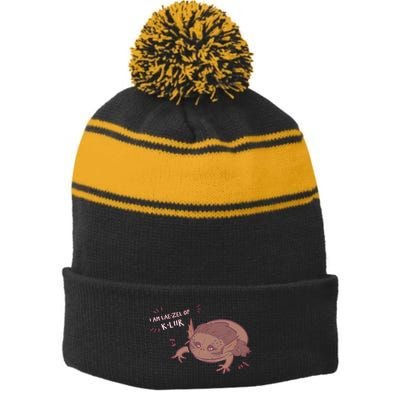 I Am Laezel Of Kliir Baldurs Gate 3 Gamer Game Lover Stripe Pom Pom Beanie