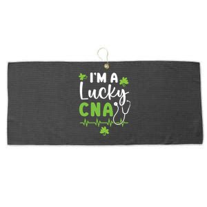 Im A Lucky Cna Certified Nursing Assistant Medical Gift Large Microfiber Waffle Golf Towel