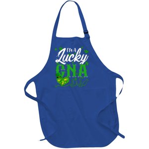 I'm A Lucky Cna Irish Nurse Shamrock Leprechaun Patricks Day Gift Full-Length Apron With Pockets