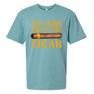 Im Aging Like A Fine Cigar Funny Fathers Day Dad Gift Idea Sueded Cloud Jersey T-Shirt