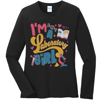 IM A Laboratory Girl Medical Lab Week 2024 Ladies Long Sleeve Shirt