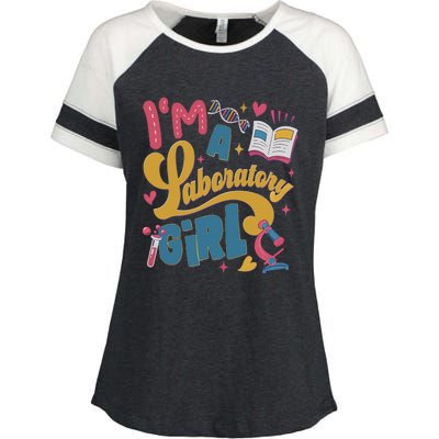 IM A Laboratory Girl Medical Lab Week 2024 Enza Ladies Jersey Colorblock Tee