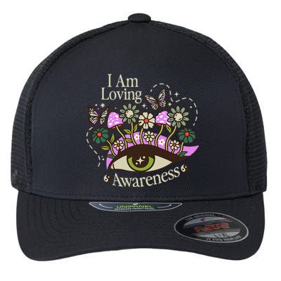 I Am Loving Awareness Ram Dass Mantra Mandala Flexfit Unipanel Trucker Cap