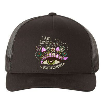 I Am Loving Awareness Ram Dass Mantra Mandala Yupoong Adult 5-Panel Trucker Hat