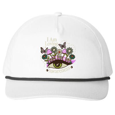 I Am Loving Awareness Ram Dass Mantra Mandala Snapback Five-Panel Rope Hat