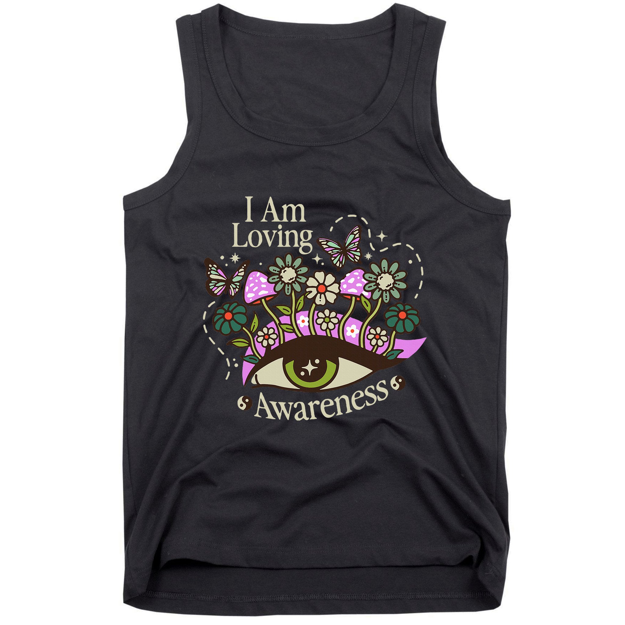 I Am Loving Awareness Ram Dass Mantra Mandala Tank Top