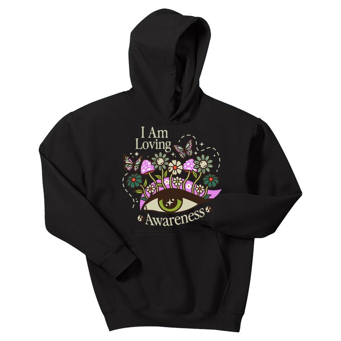 I Am Loving Awareness Ram Dass Mantra Mandala Kids Hoodie