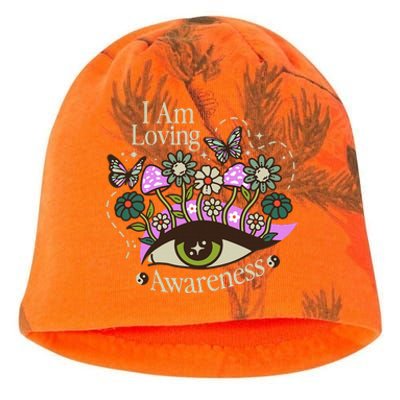 I Am Loving Awareness Ram Dass Mantra Mandala Kati - Camo Knit Beanie