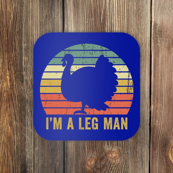 Im A Leg Funny Thanksgiving Turkey Trot Vintage Gift Coaster