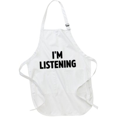 I Am Listening Funny White Lie Party Apron
