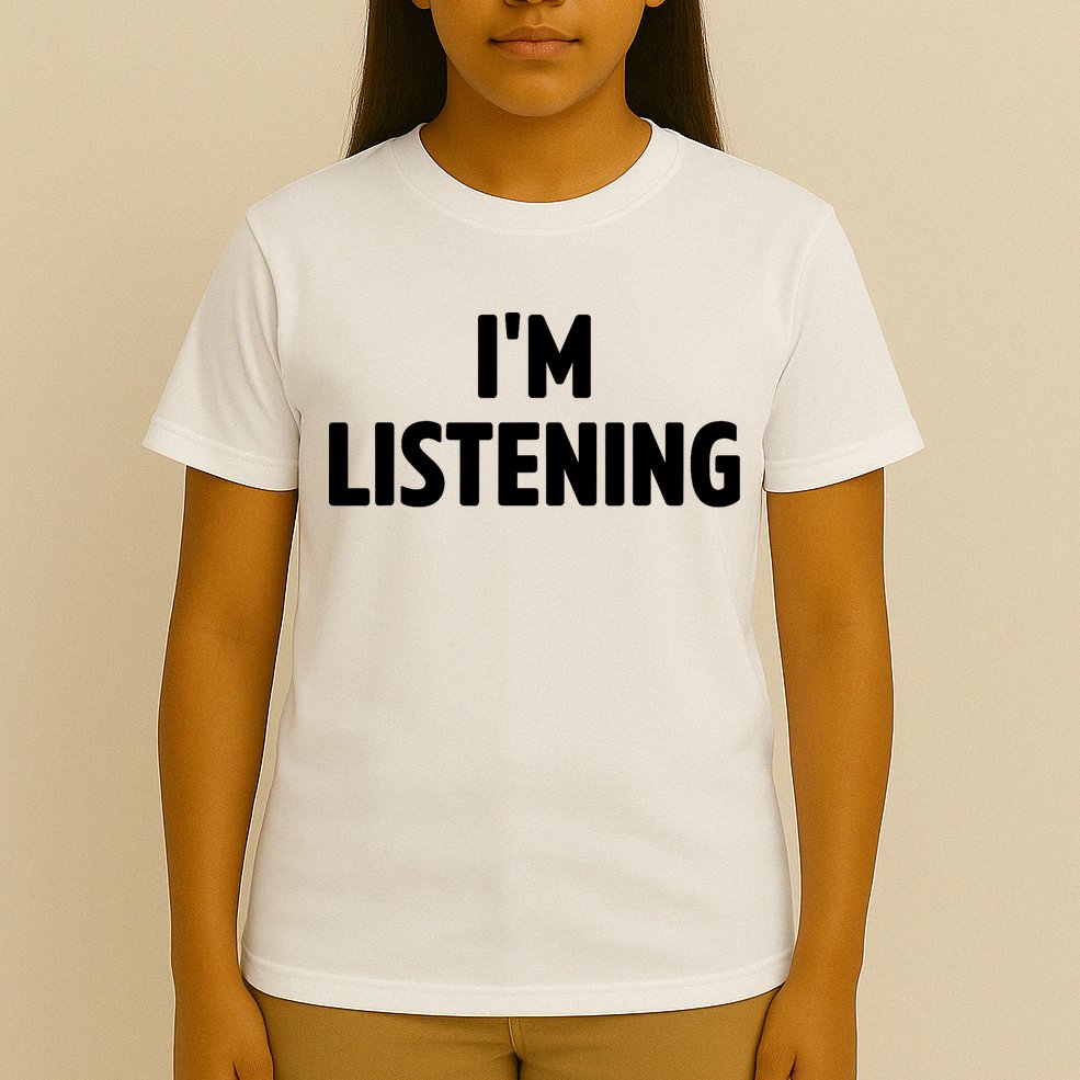 I Am Listening Funny White Lie Party T-Shirt