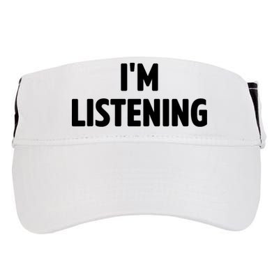 I Am Listening Funny White Lie Party Adult Drive Performance Visor