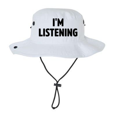 I Am Listening Funny White Lie Party Bucket Hat