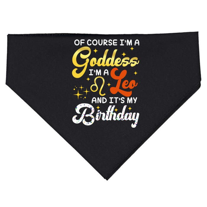 IM A Leo Goddess Leo Queen Its My Birthday Leo Season Women USA-Made Doggie Bandana