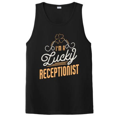 Im A Lucky Receptionist St Patricks Day Receptionist Gift PosiCharge Competitor Tank