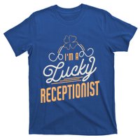 Im A Lucky Receptionist St Patricks Day Receptionist Gift T-Shirt