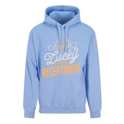 Im A Lucky Receptionist St Patricks Day Receptionist Gift Unisex Surf Hoodie