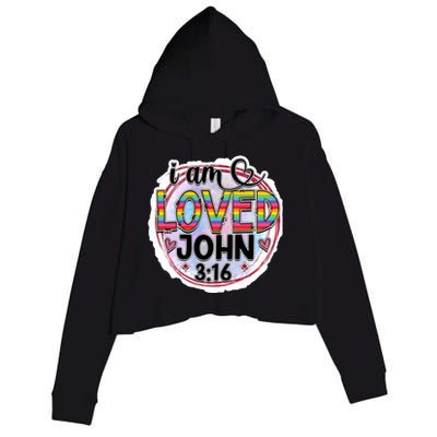 I Am Loved John 3:16 Crop Fleece Hoodie