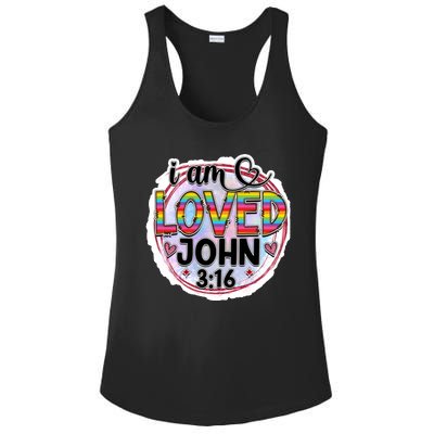 I Am Loved John 3:16 Ladies PosiCharge Competitor Racerback Tank