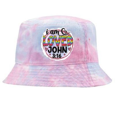 I Am Loved John 3:16 Tie-Dyed Bucket Hat