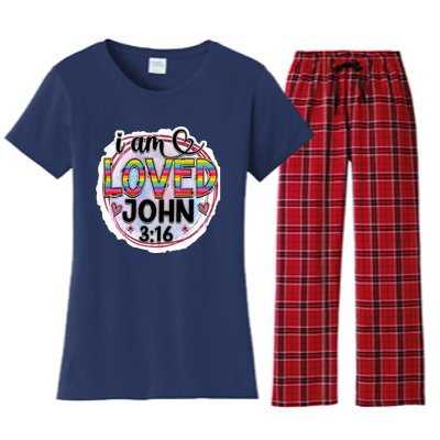 I Am Loved John 3:16 Women's Flannel Pajama Set