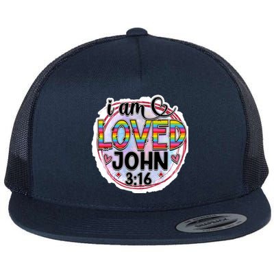 I Am Loved John 3:16 Flat Bill Trucker Hat