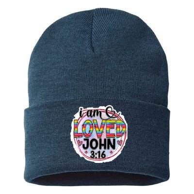 I Am Loved John 3:16 Sustainable Knit Beanie