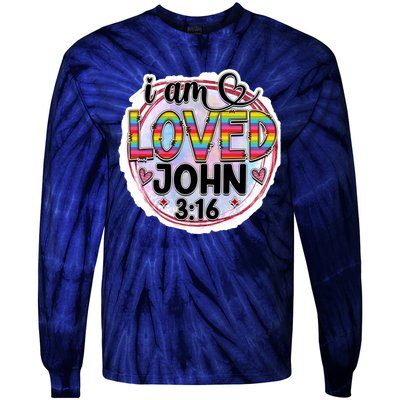 I Am Loved John 3:16 Tie-Dye Long Sleeve Shirt