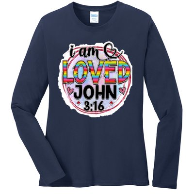 I Am Loved John 3:16 Ladies Long Sleeve Shirt