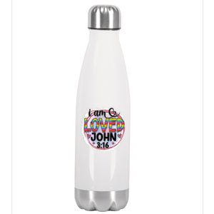 I Am Loved John 3:16 Stainless Steel Insulated Water Bottle