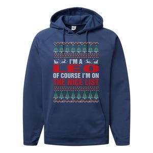 Im A Leo Ugly Christmas Performance Fleece Hoodie