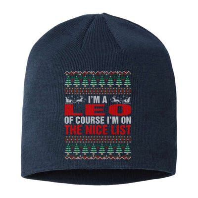 Im A Leo Ugly Christmas Sustainable Beanie