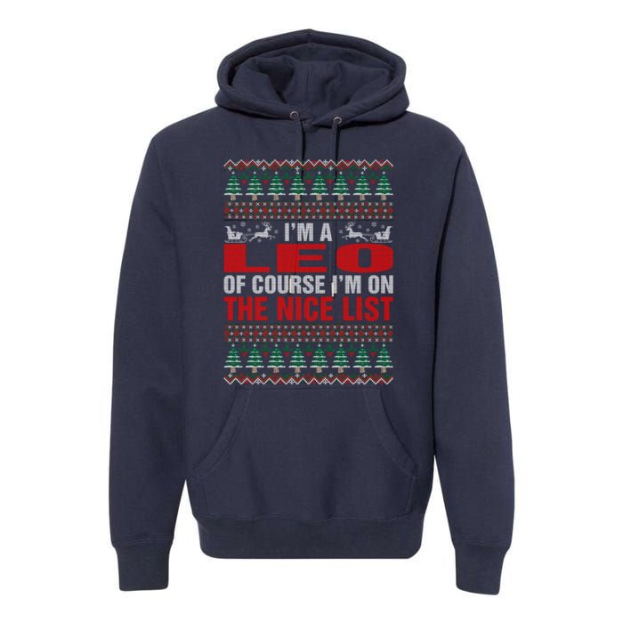 Im A Leo Ugly Christmas Premium Hoodie