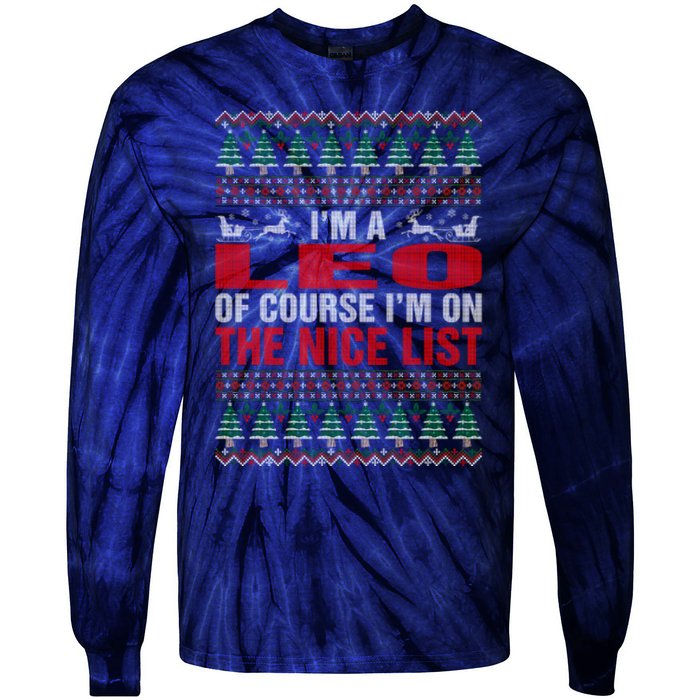 Im A Leo Ugly Christmas Tie-Dye Long Sleeve Shirt