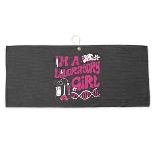 I Am Laboratory Girl Lab Week 2024 Large Microfiber Waffle Golf Towel