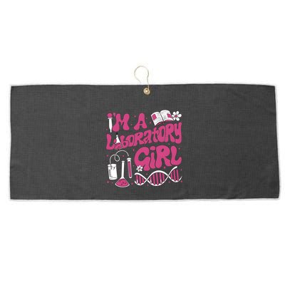 I Am Laboratory Girl Lab Week 2024 Large Microfiber Waffle Golf Towel