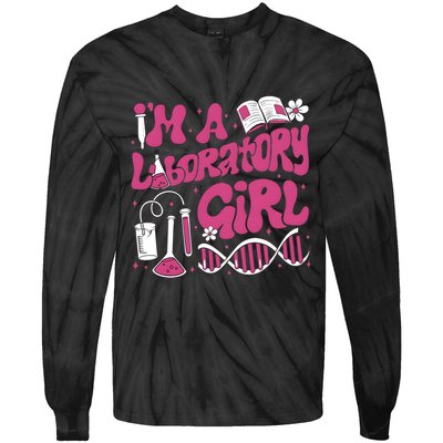 I Am Laboratory Girl Lab Week 2024 Tie-Dye Long Sleeve Shirt