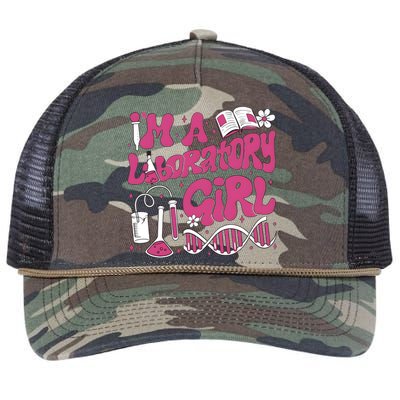 I Am Laboratory Girl Lab Week 2024 Retro Rope Trucker Hat Cap