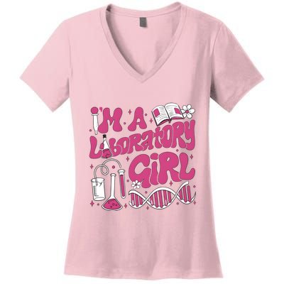 I Am Laboratory Girl Lab Week 2024 Women's V-Neck T-Shirt