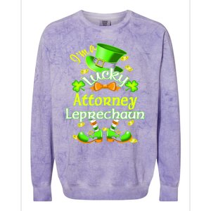 I'm A Lucky Attorney St Patrick's Leprechaun Costume Gift Colorblast Crewneck Sweatshirt