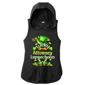 I'm A Lucky Attorney St Patrick's Leprechaun Costume Gift Ladies PosiCharge Tri-Blend Wicking Draft Hoodie Tank