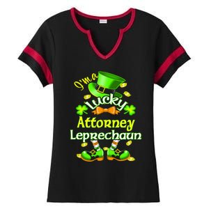 I'm A Lucky Attorney St Patrick's Leprechaun Costume Gift Ladies Halftime Notch Neck Tee