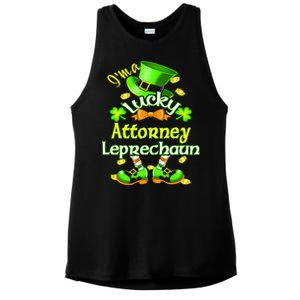 I'm A Lucky Attorney St Patrick's Leprechaun Costume Gift Ladies PosiCharge Tri-Blend Wicking Tank